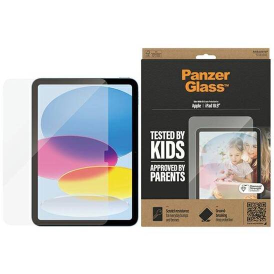 Tempered Glass APPLE IPAD 10.9 (10gen) PanzerGlass Ultra-Wide Fit Screen Protection Antibacterial