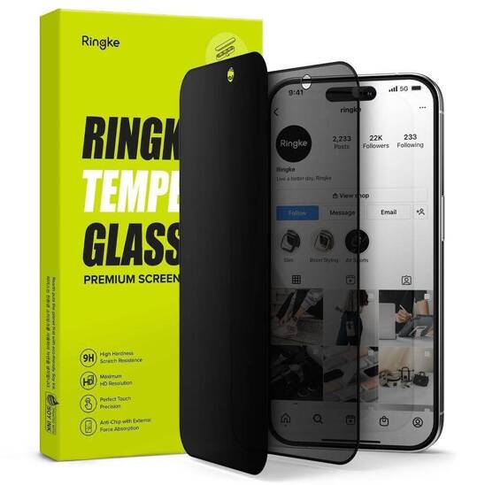 Tempered Glass APPLE IPHONE 15 PRO MAX Ringke TG Privacy