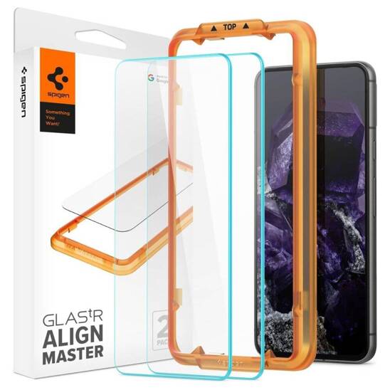 Tempered Glass GOOGLE PIXEL 8 Spigen ALM Glas.tr 2-pack Clear