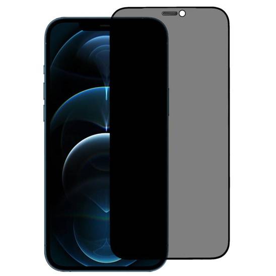 Tempered Glass IPHONE 12 / 12 PRO Privacy Tempered Glass black