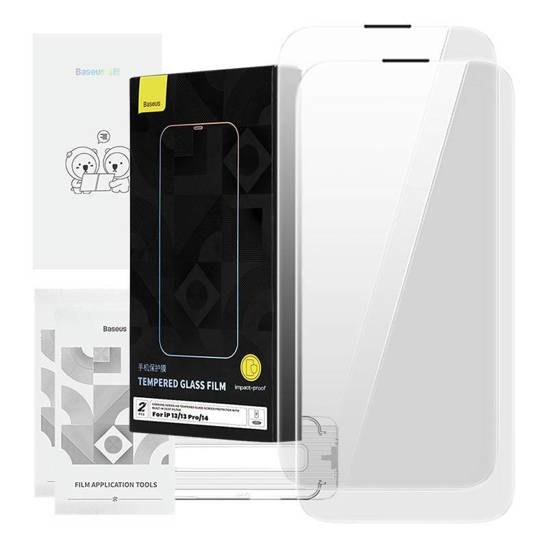 Tempered Glass IPHONE 13 / 13 PRO / 14 Baseus Corning with a dust filter