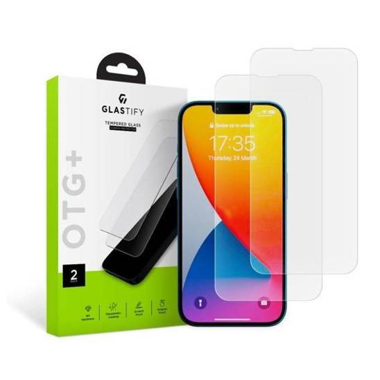 Tempered Glass IPHONE 13 / 13 PRO / 14 Glastify OTG+ 2-Pack