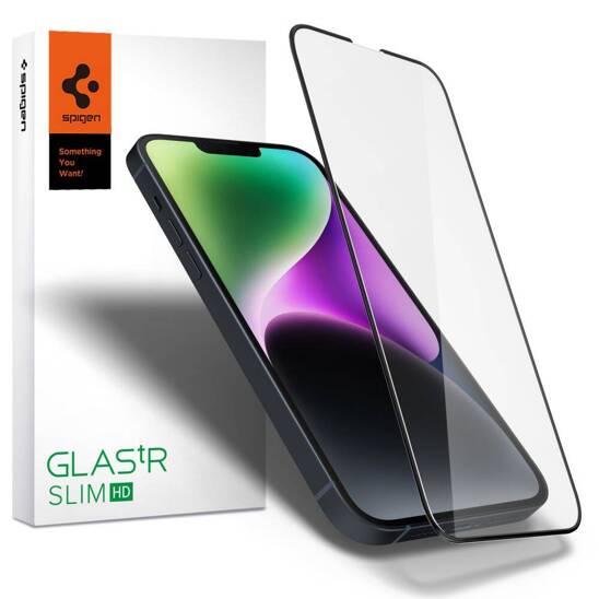 Tempered Glass IPHONE 13 PRO MAX Spigen ALM Glass FC black