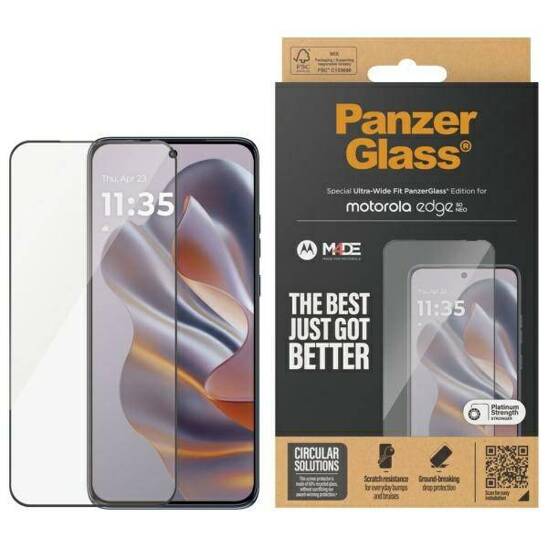 Tempered Glass MOTOROLA MOTO EDGE 50 NEO PanzerGlass Ultra-Wide Fit Screen Protection (6595)