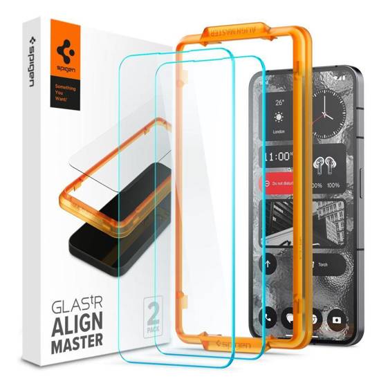 Tempered Glass NOTHING PHONE 2 Spigen ALM Glas.tr 2-pack Clear