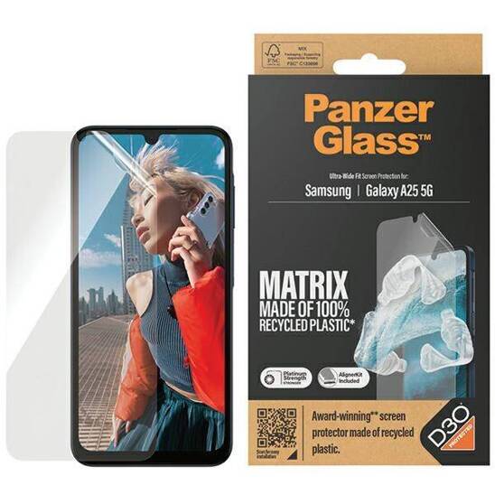 Tempered Glass SAMSUNG GALAXY A25 5G PanzerGlass Ultra-Wide Fit Screen Protection Clear