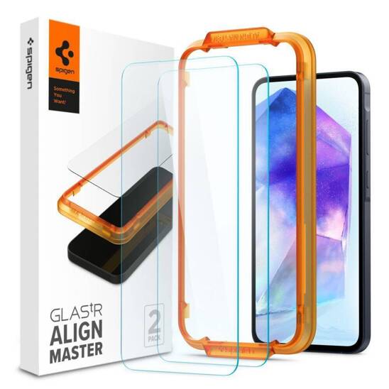 Tempered Glass SAMSUNG GALAXY A55 5G Spigen ALM Glas.tr 2-pack Clear