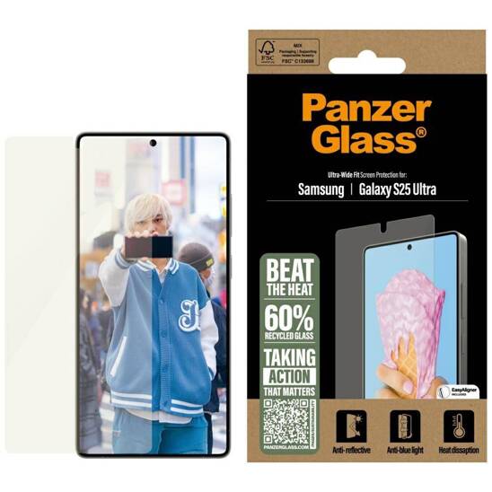 Tempered Glass SAMSUNG GALAXY S25 ULTRA PanzerGlass All-in-One Ultra-Wide Fit