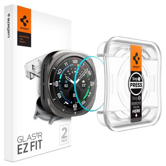 Tempered Glass SAMSUNG GALAXY WATCH ULTRA (47MM) Spigen GLAS.TR ”EZ-FIT” 2-PACK Clear