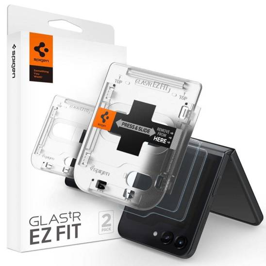 Tempered Glass SAMSUNG GALAXY Z FLIP 5 Spigen Glas.tr "EZ Fit" 2-Pack Clear
