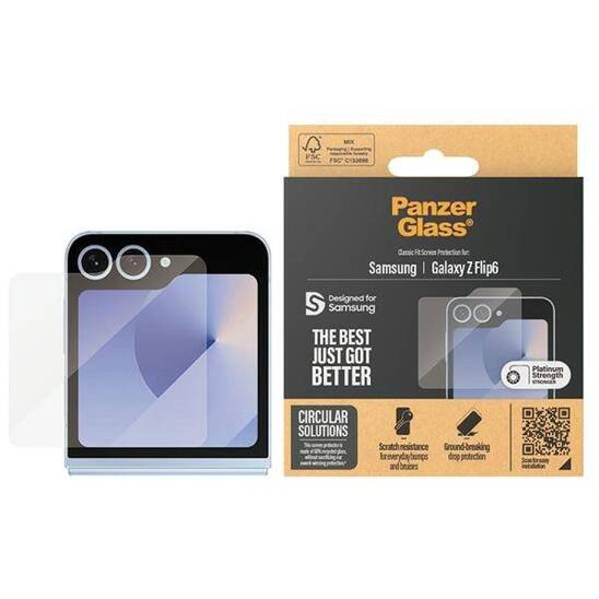 Tempered Glass SAMSUNG GALAXY Z FLIP 6 PanzerGlass Classic Fit Screen Protection (7368)