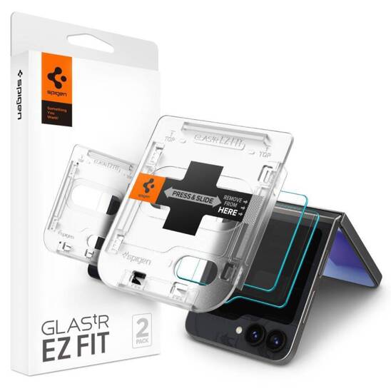 Tempered Glass SAMSUNG GALAXY Z FLIP 6 Spigen Glas.tr "EZ Fit" 2-Pack Clear