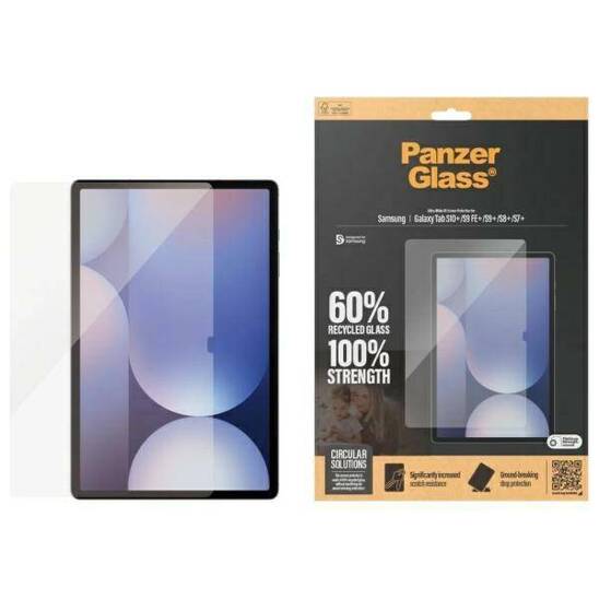 Tempered Glass SAMSUNG TAB S7+ / S8+ / S9+ / S9 FE+ / S10+ 12.4 PanzerGlass Ultra-Wide Fit Screen Protection (7379)