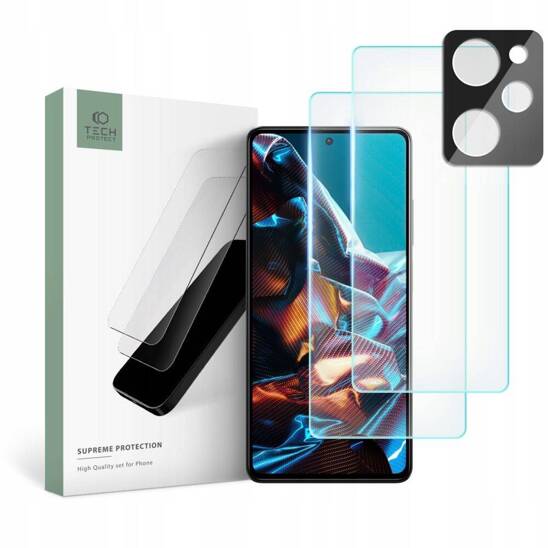 Tempered Glass XIAOMI POCO X5 PRO 5G Tech-Protect Supreme Set Clear