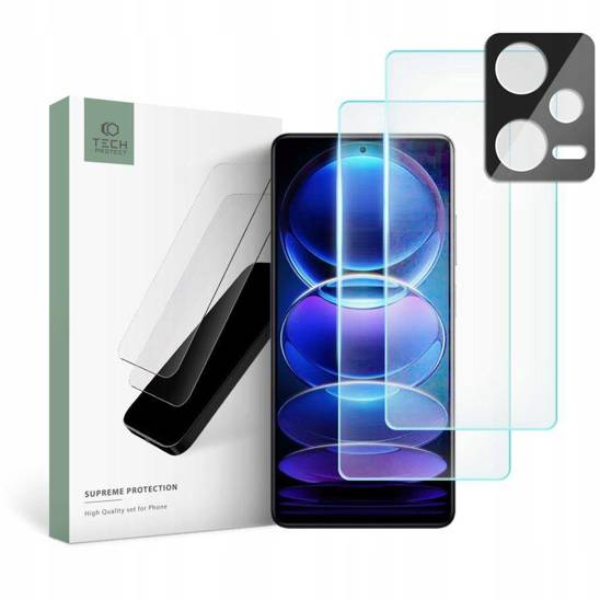 Tempered Glass XIAOMI REDMI NOTE 12 PRO Tech-Protect Supreme Set Clear