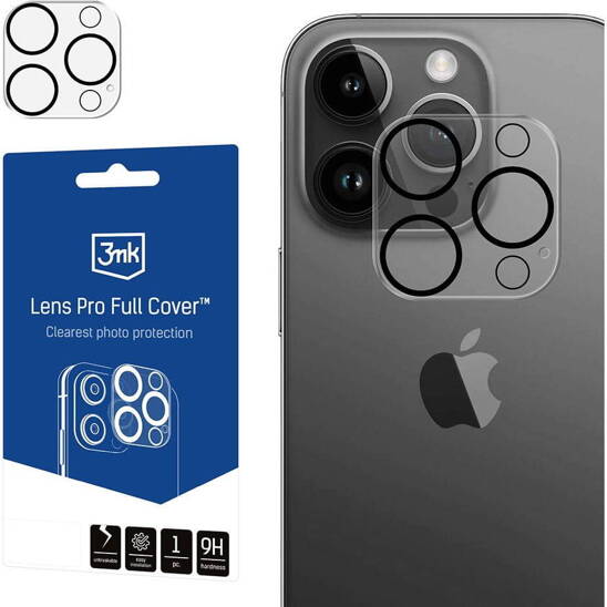 Tempered Glass for Camera APPLE IPHONE 15 PRO / 15 PRO MAX 3MK Lens Protection Pro Full Cover