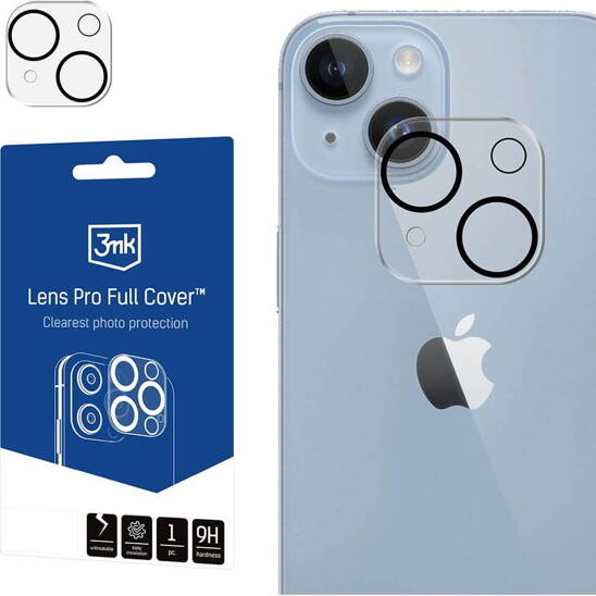 Tempered Glass for Camera IPHONE 14 / 14 PLUS 3MK Lens Protection Pro Full Cover