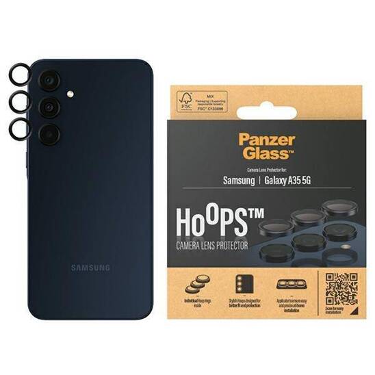 Tempered Glass for Camera SAMSUNG GALAXY A35 5G PanzerGlass Camera Protector (1227) black