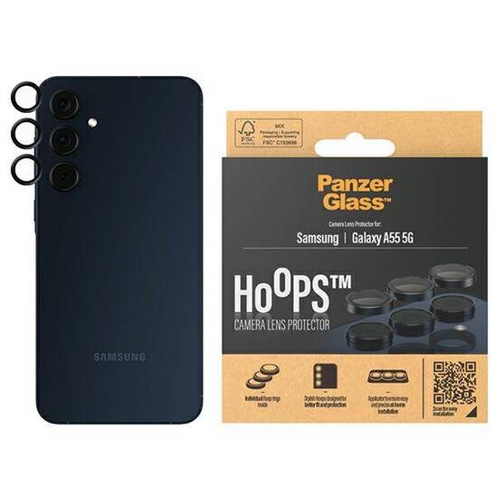 Tempered Glass for Camera SAMSUNG GALAXY A55 5G PanzerGlass Camera Protector (1227) black