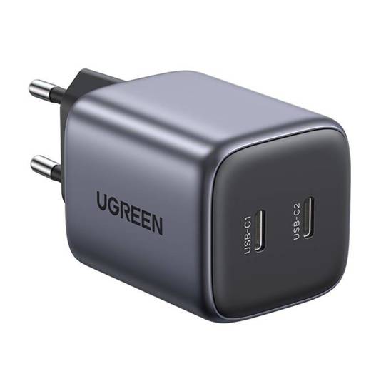 UGREEN CD294 charger, 2x USB-C, GaN, PD3.0, QC4.0, 45W (Grey)