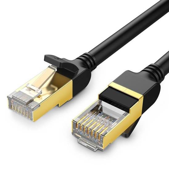 UGREEN Ethernet RJ45 Flat network cable , Cat.7, STP, 1m (Black)