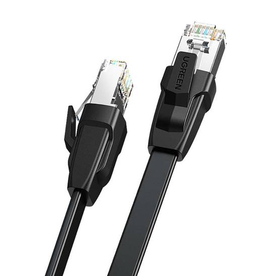 UGREEN NW134 Cat 8 U/FTP Flat Ethernet RJ45 Cable Pure Copper 1m (black)