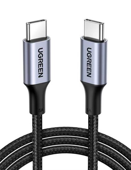 UGREEN US316 Type C to Type C Cable, 100W, 1m (black)
