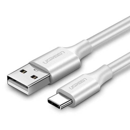 UGREEN USB cable to USB-C, QC3.0, 25cm (white)