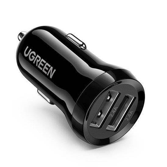 UGREEN car charger ED018, 2x USB, 24W (black)