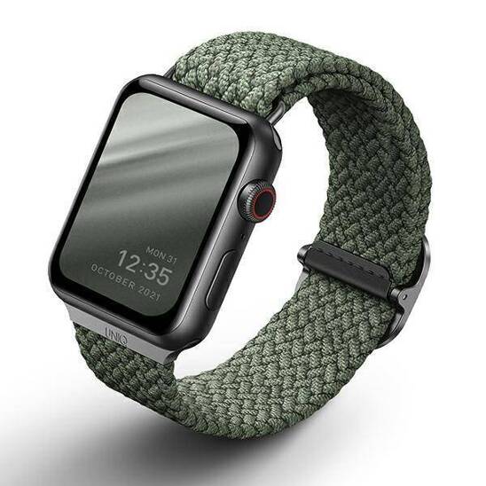 UNIQ Aspen Apple Watch band 44/42/45mm Braided green/cypress green