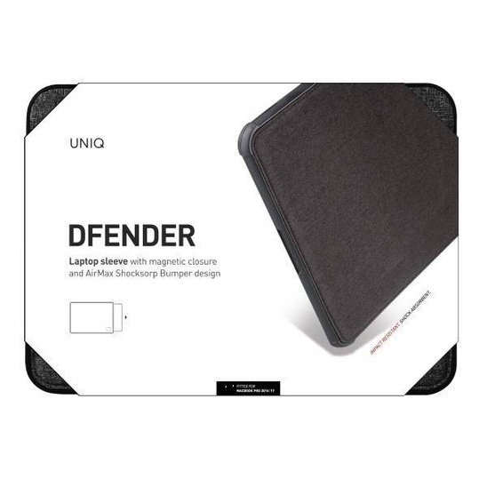 UNIQ Dfender laptop Sleeve 16" black/charcoal black