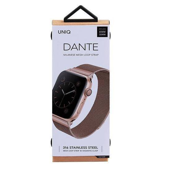 UNIQ band Dante Apple Watch Series 4/5/6/7/SE 40/41mm. Stainless Steel rose gold/rose gold