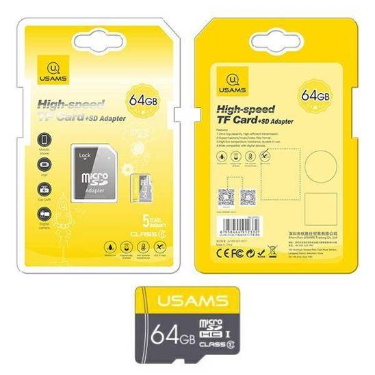 USAMS 64GB 10C memory card + adapter ZB119TF01 (US-ZB119)