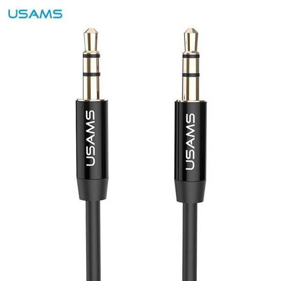 USAMS Audio jack adapter 3.5m - 3.5m 1m black/black YP101 (YP-01)