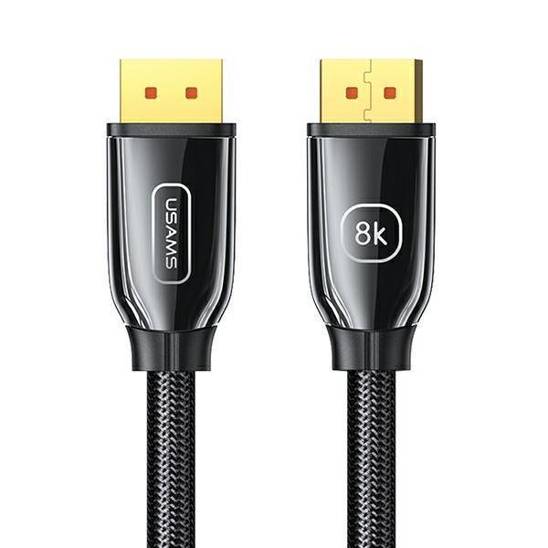 USAMS Cable DP - DP 1.4 HD U75 3.0m black/black 8K HD SJ533DP01 (US-SJ533)