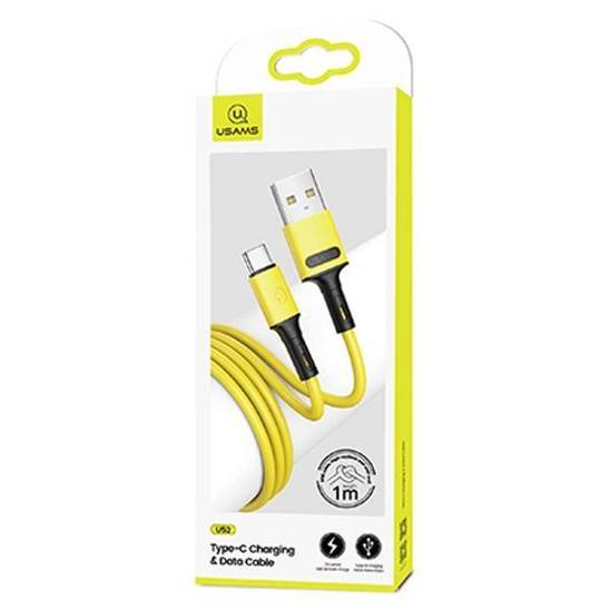 USAMS Cable U52 USB-C 2A Fast Charge 1m yellow/yellow SJ436USB03 (US-SJ436)