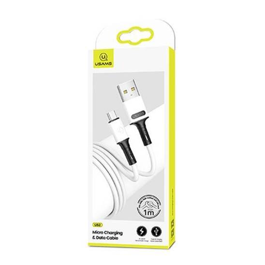 USAMS Cable U52 microUSB 2A Fast Charge 1m white/white SJ435USB01 (US-SJ435)