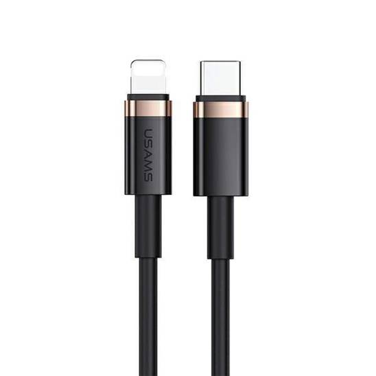 USAMS Cable U63 USB-C to Lightning 1.2m 20W PD Fast Charge black/black SJ484USB01 (US-SJ484)