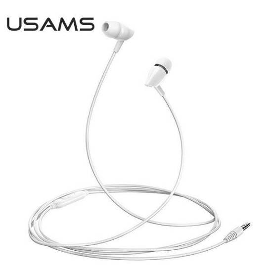 USAMS EP-37 3.5 mm stereo headphones white/white HSEP3702