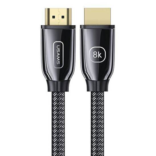 USAMS HDMI - HDMI 2.1 U67 cable 2m 8K black/black Ultra HD SJ497HD01 (US-SJ497)