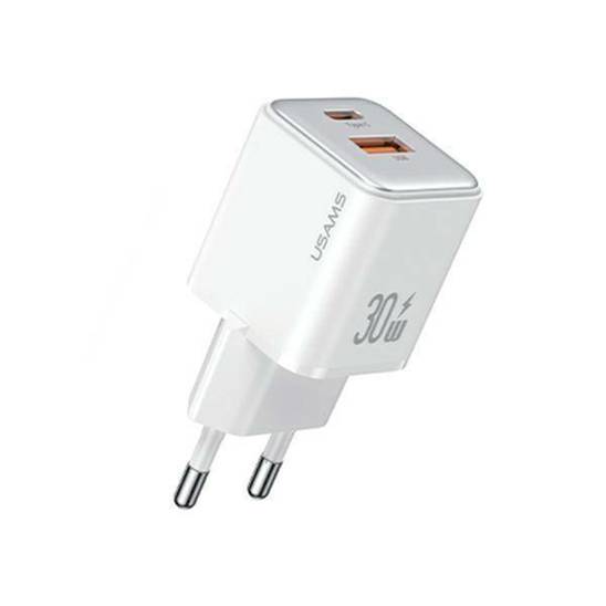 USAMS Lad. network. 1xUSB+1xUSB-C PD30W 3A (head only) PD3.0 Fast Charging white/white X-ron Series CC189TC02 (US-CC189)