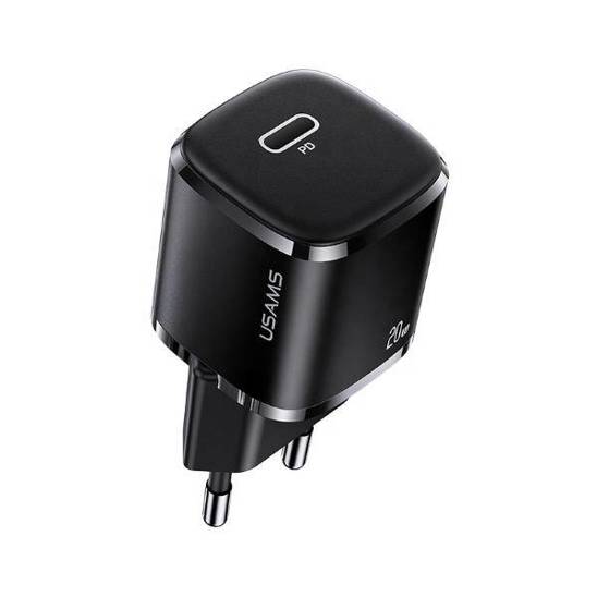 USAMS Lad. network. 1xUSB-C T36 mini 20W (head only) PD3.0 Fast Charging black/black CC124TC01 (US-CC124)