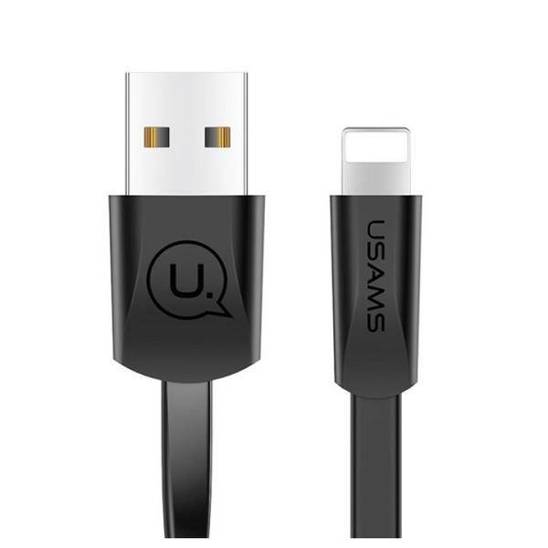 USAMS U2 Lightning flat cable 1.2m black/black SJ199IP01 iPhone 5/6/7/8/X (US-SJ199)