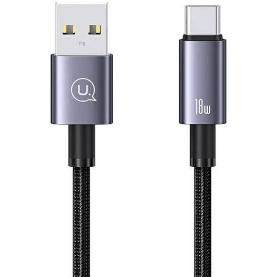 USAMS USB to USB-C cable 3A 0.25m Fast Charging steel/tarnish SJ680USB01 (US-SJ680)