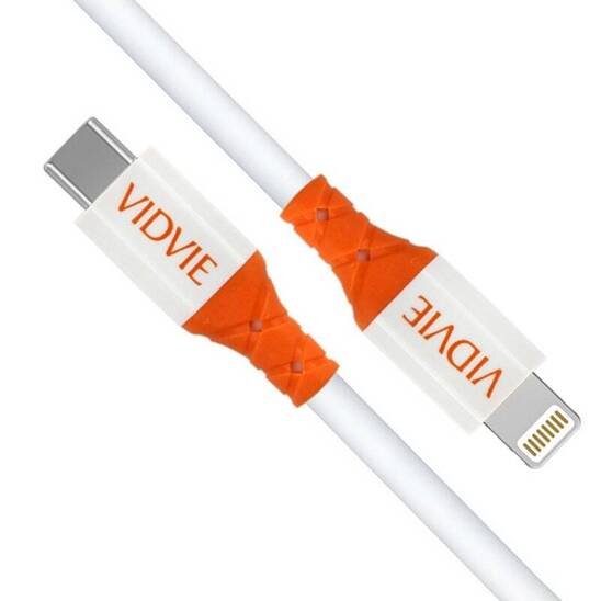 VIDVIE CB4014 Type C/iPhone 3A cable, 1m white