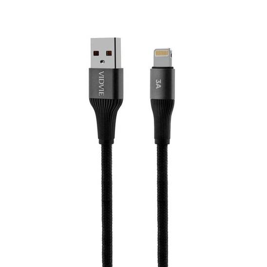 VIDVIE CB4038 USB/iPhone 3A cable, 2m black