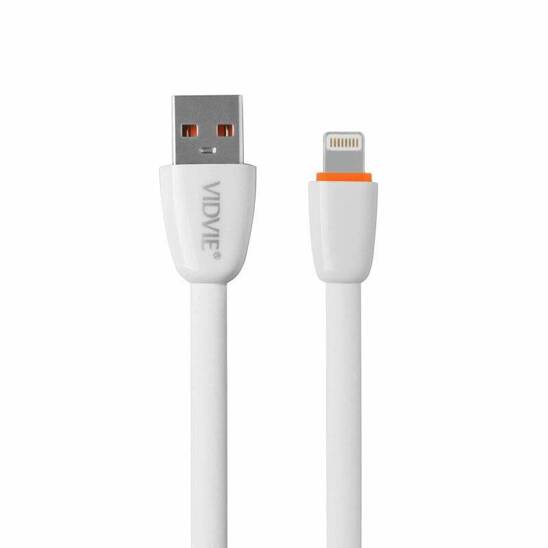 VIDVIE CB411 USB/iPhone cable 2.1A, 1m white