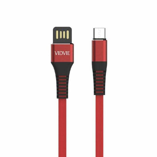 VIDVIE CB439 USB/Micro cable 2.4A, 1m red