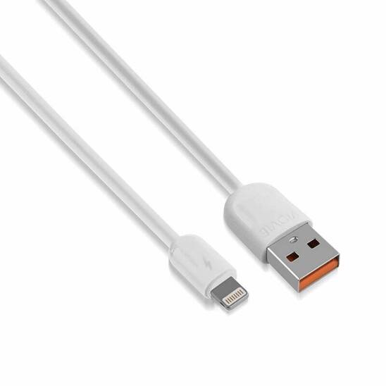 VIDVIE CB495 USB/iPhone cable 2.4A, 1.2m white