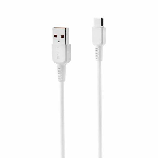 VIDVIE DC09 USB/Type C 2.1A cable, 1m white, 30 pcs.